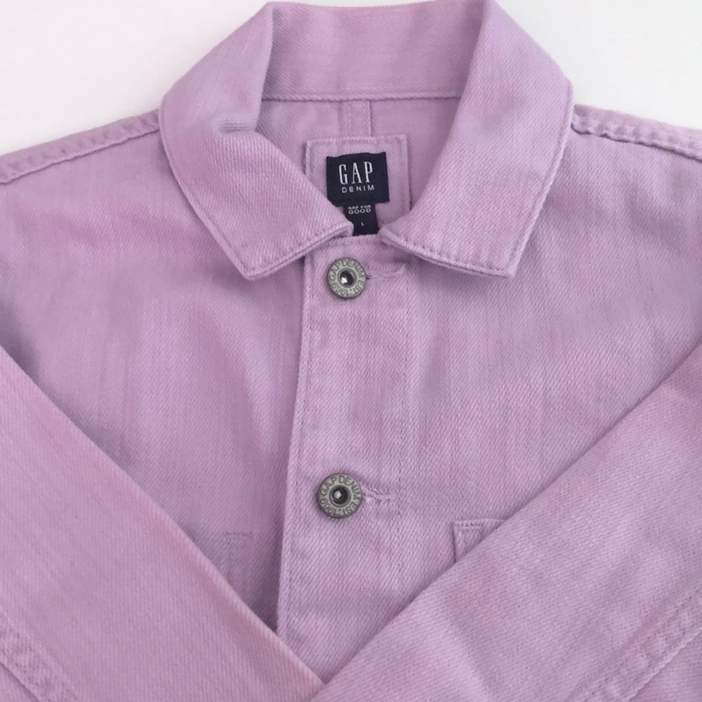GAP KIDS DENIM JEAN JACKET - PURPLE
